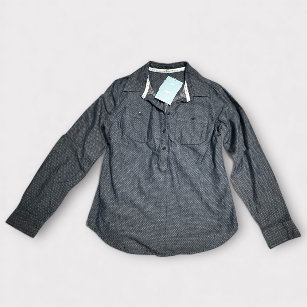 TOMS Chambray Button-Up Shirt Small NWT